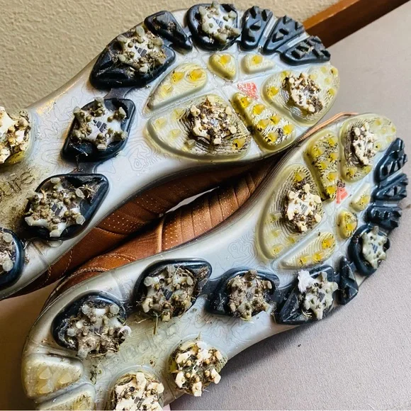 Adidas Adipure Golf Shoes Brown Leather - Picture 7 of 7